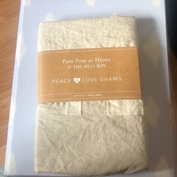 Pom Pom at Home for Jilly Box - Love and Peace Pillow Shams - New! - Picture 4 of 6